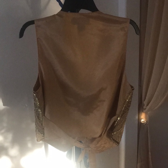 Gold Sequin Dressy Vest - Picture 3 of 3